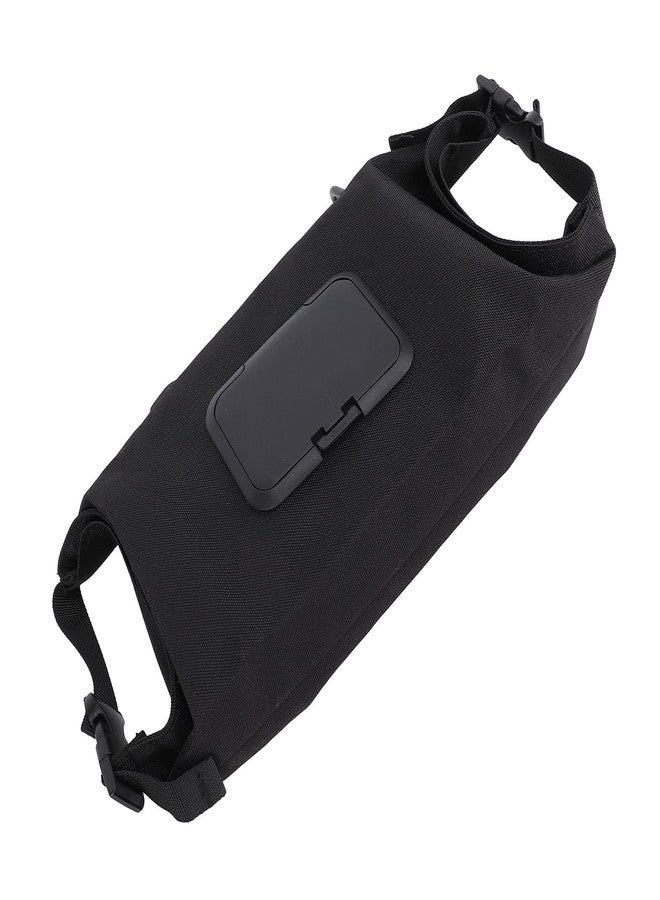 ZJchao Large Capacity Canvas Portable Camping Wet Wipe Dispenser for Office Car Home Travel Hangable Wipe Holder (Black) - Image 1